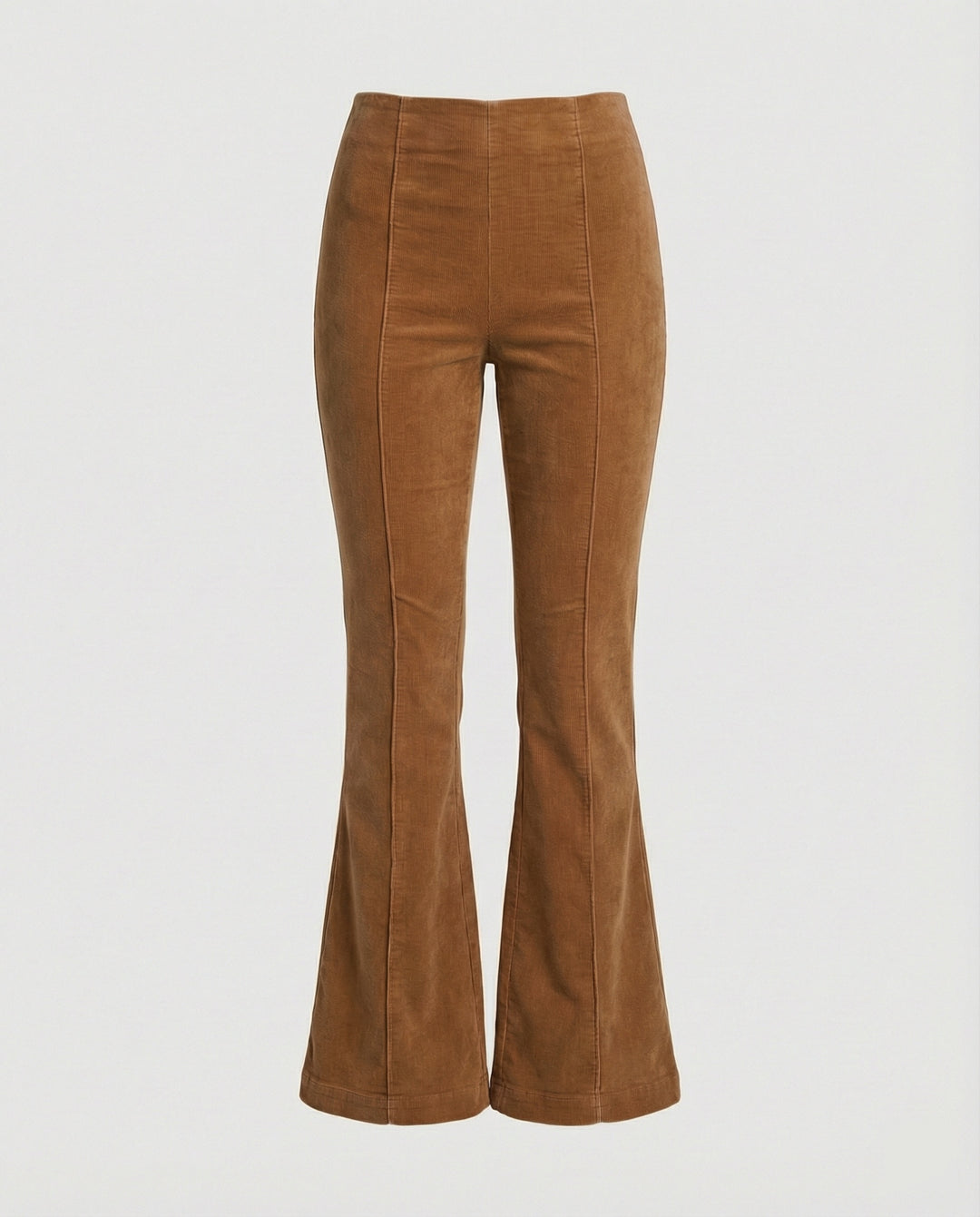 Damen Flared Cord-Hose mit hohem Bund und weichem Material EB