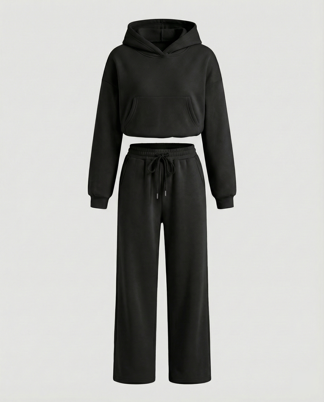 Damen Sweat-Set mit lässigem Schnitt und hohem Kragen EB