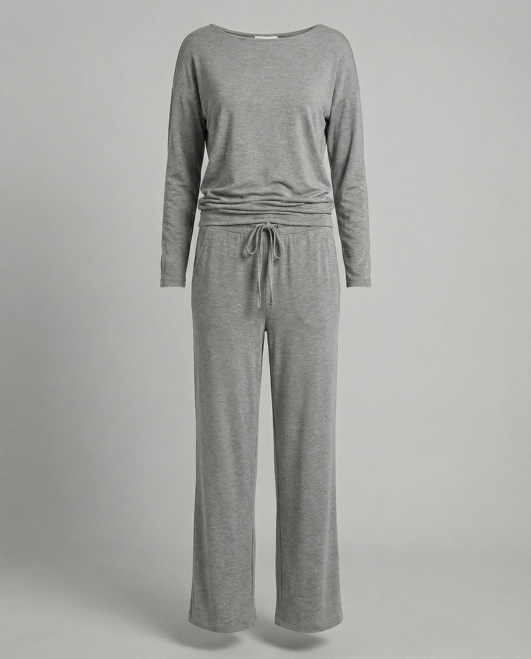 Damen elegantes und bequemes Lounge-Set mit langem Arm und elastischem Bund EB