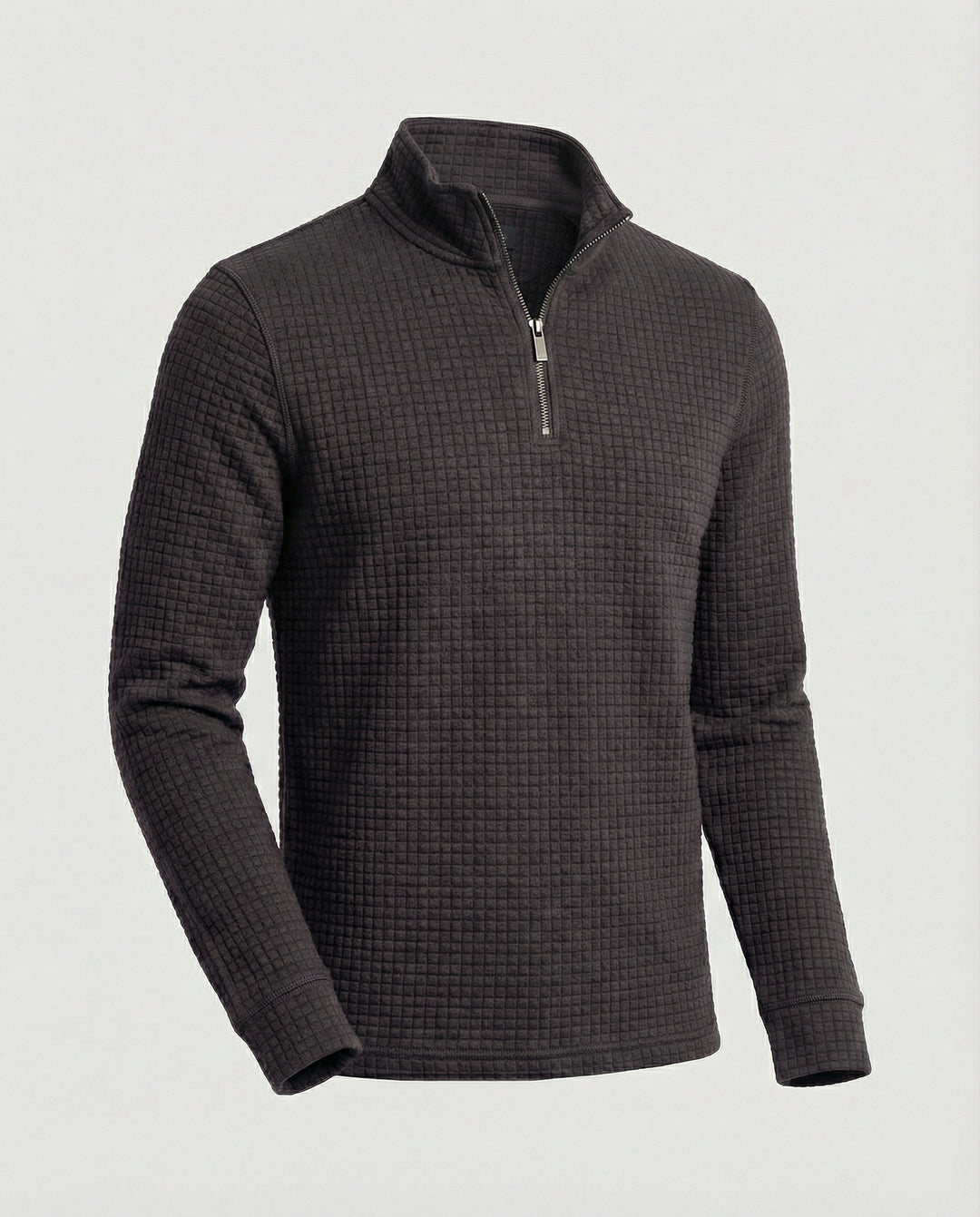 Herren funktionales Langarmshirt mit modernem Stehkragen und Reißverschluss EB