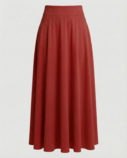 Damen Luftiger Maxi-Rock mit hohem Taillenbund EB