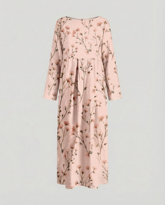 Damen Maxikleid floral mit Taschen