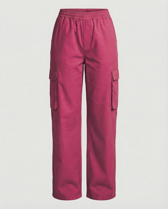 Damen Cargo-Hose mit elastischem Bund und praktischen Seitentaschen EB