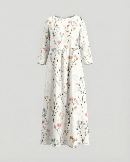 Damen Maxikleid floral mit Taschen