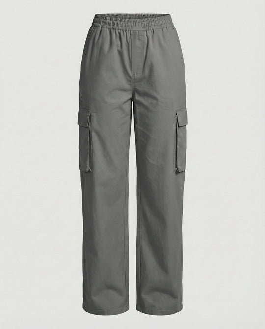 Damen Cargo-Hose mit elastischem Bund und praktischen Seitentaschen EB