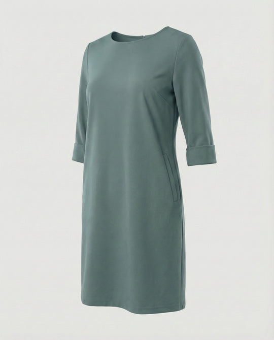 Damen Elegantes Etuikleid mit Langen Ärmeln | EB