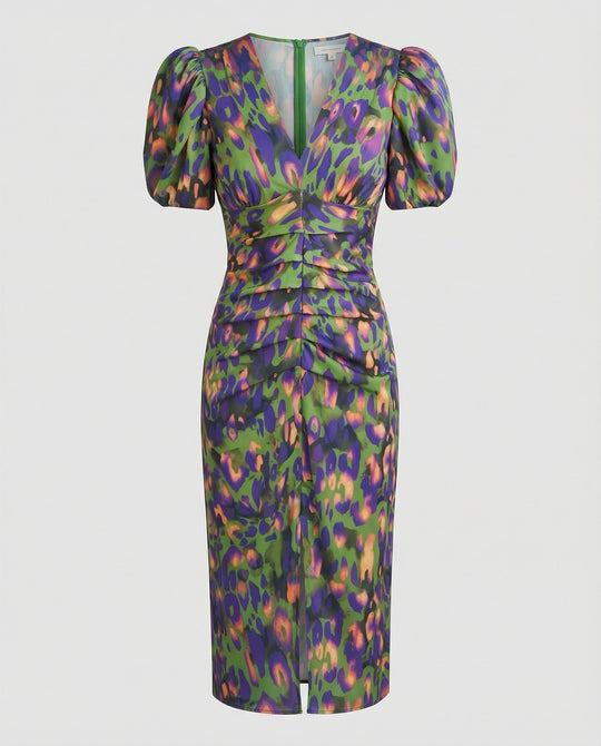 Damen Abendkleid mit voluminösen Puffärmeln EB