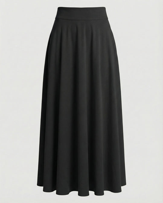 Damen Luftiger Maxi-Rock mit hohem Taillenbund EB