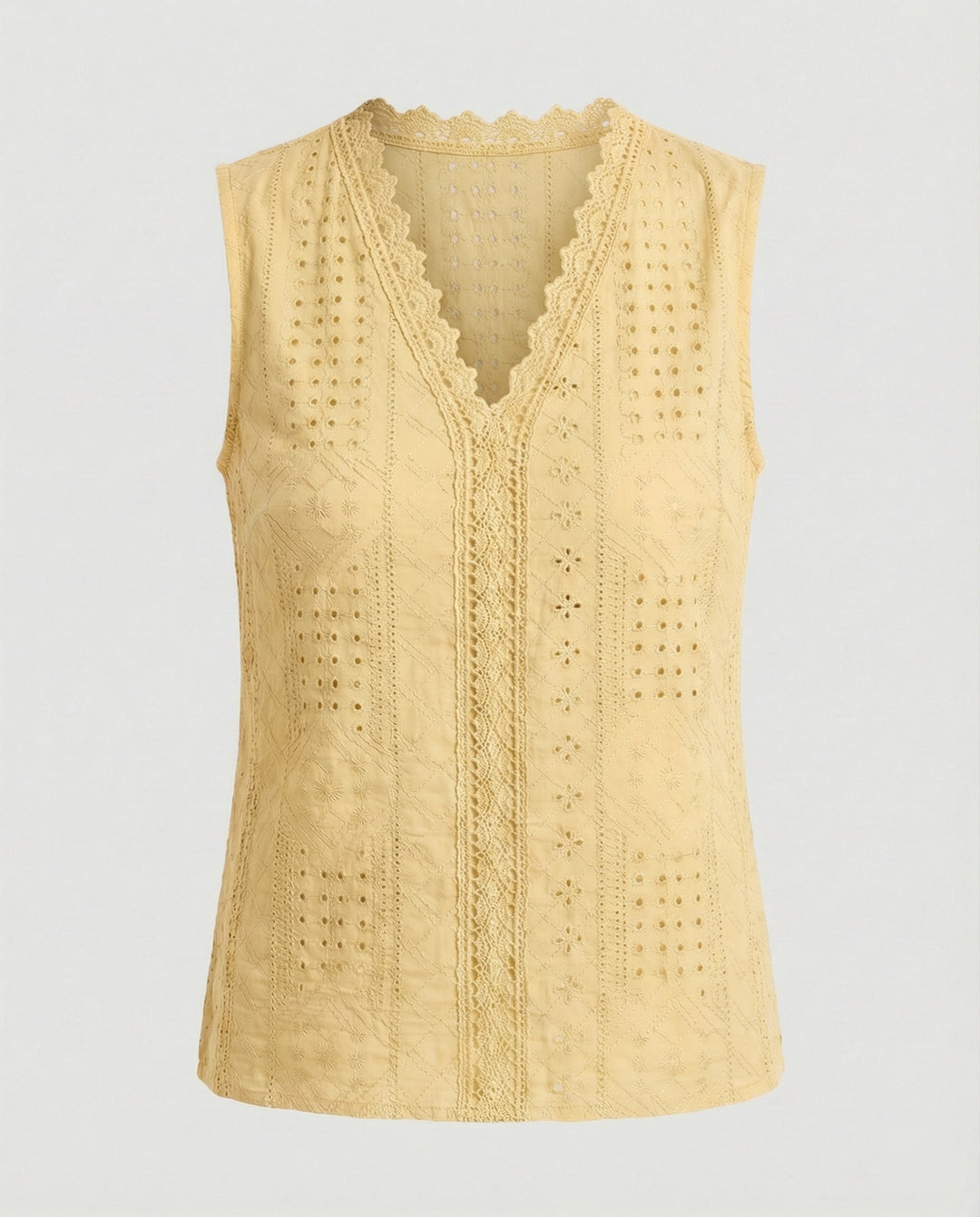 Damen Baumwolltop mit Lochstickerei EB