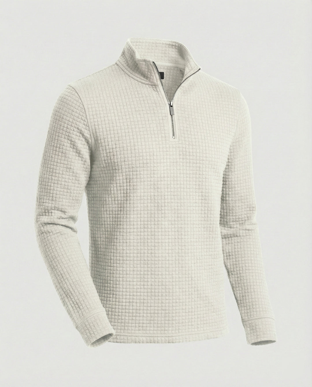 Herren funktionales Langarmshirt mit modernem Stehkragen und Reißverschluss EB