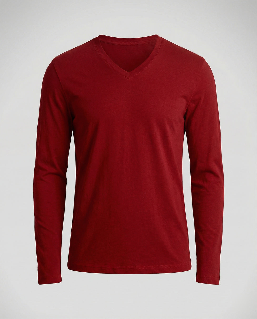 Herren lässiges V-Ausschnitt Langarmshirt EB