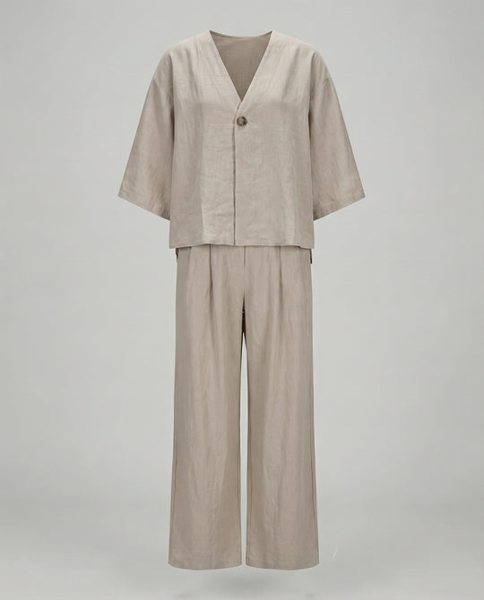 Zweiteiler Set Damen mit Oversized Bluse