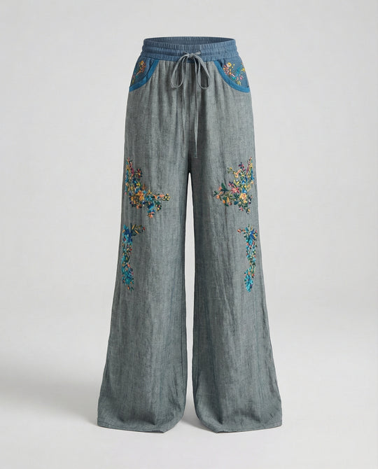 Damen Haremshose Boho Patchwork