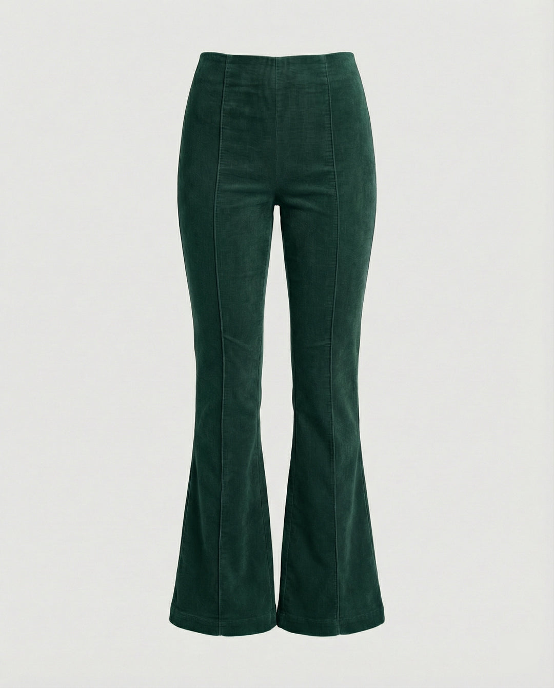 Damen Flared Cord-Hose mit hohem Bund und weichem Material EB