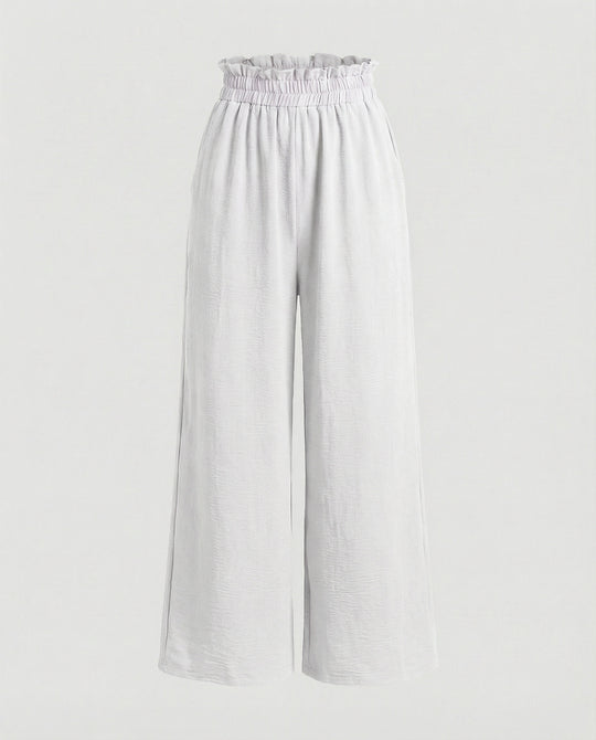 Damen Culotte-Hosen mit weitem Bein und elastischem Bund EB