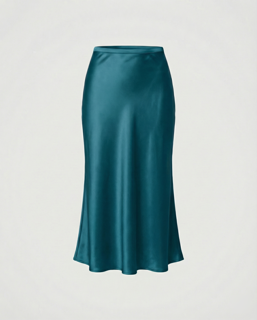 Damen eleganter Midirock mit sanftem Schnitt und hohem Bund EB