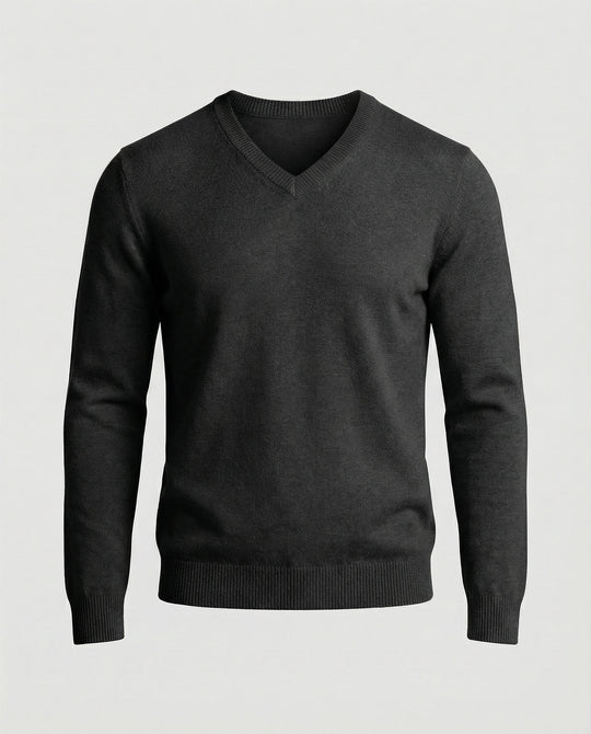 Herren V-Ausschnitt Feinstrickpullover EB
