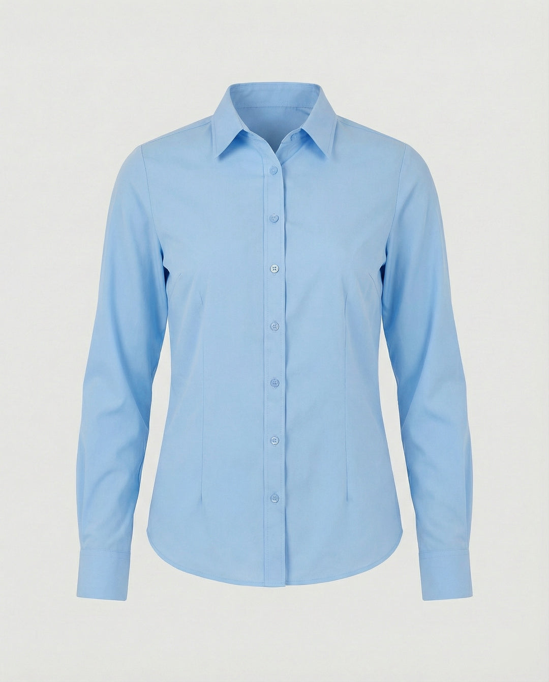 Taillierte Hemdbluse Damen mit Kentkragen