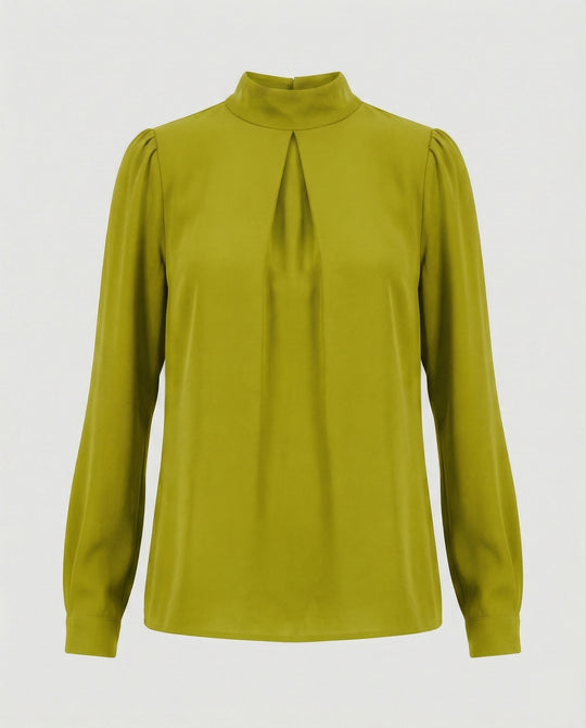 Damen elegante Bluse mit Stehkragen EB