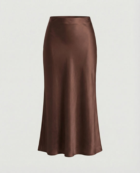 Damen Longskirt aus glattem Satin von EB