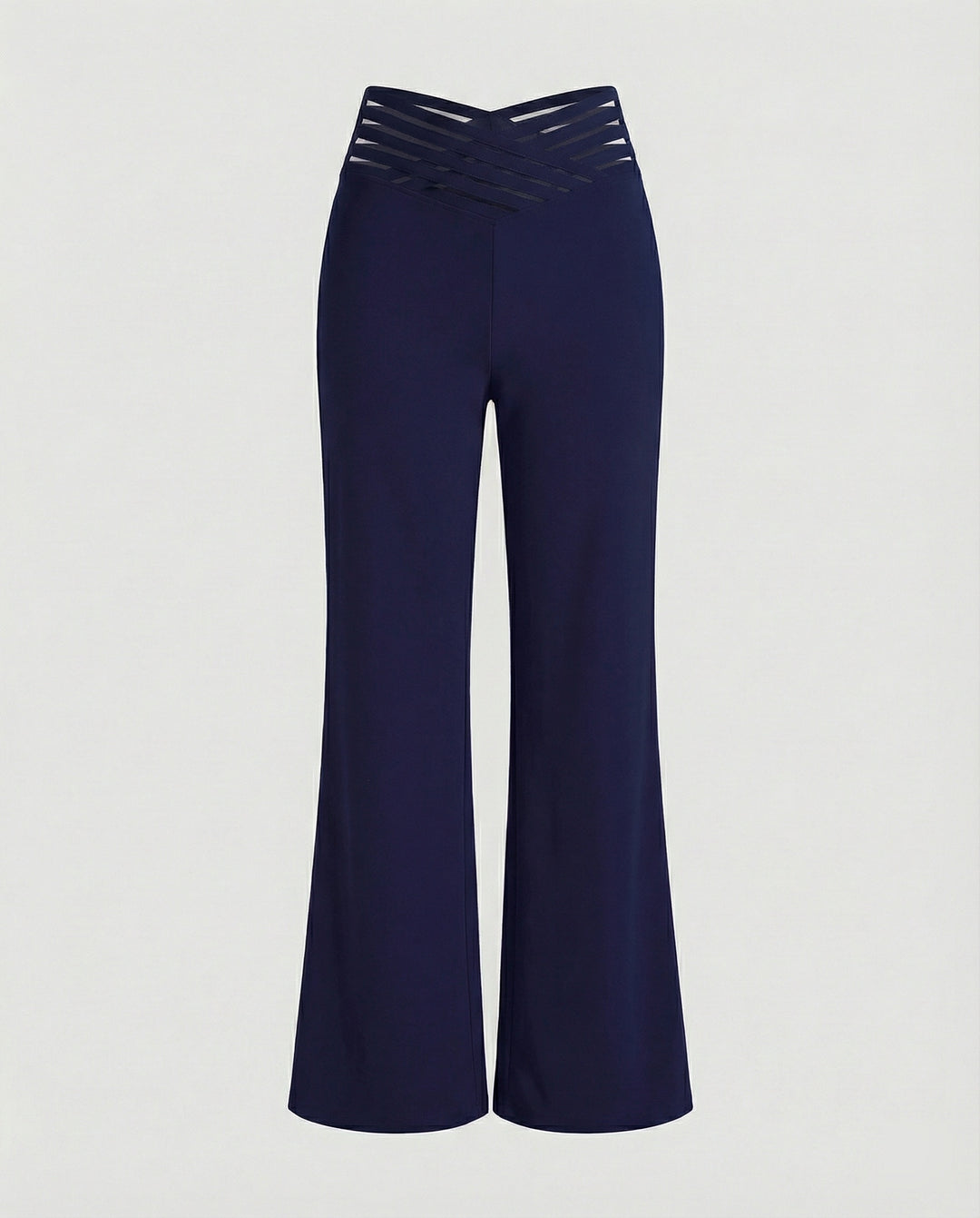 Damen Weit geschnittene Palazzo-Hose mit trendigen Cut-Outs EB