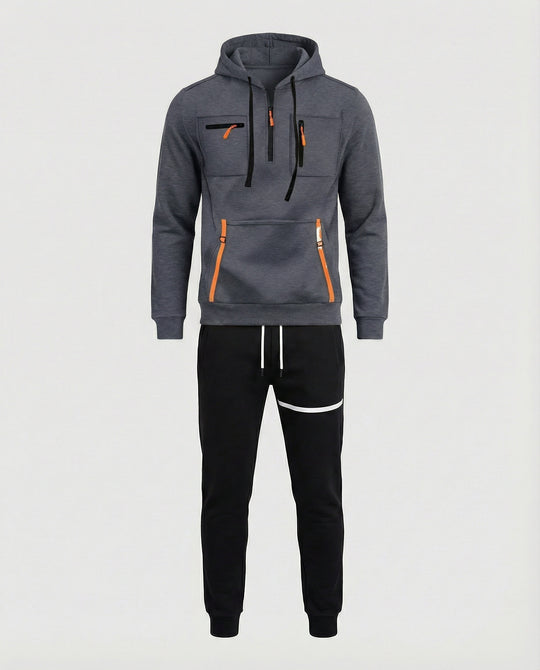 Herren sportliches Hoodie- und Jogginghosen-Set EB