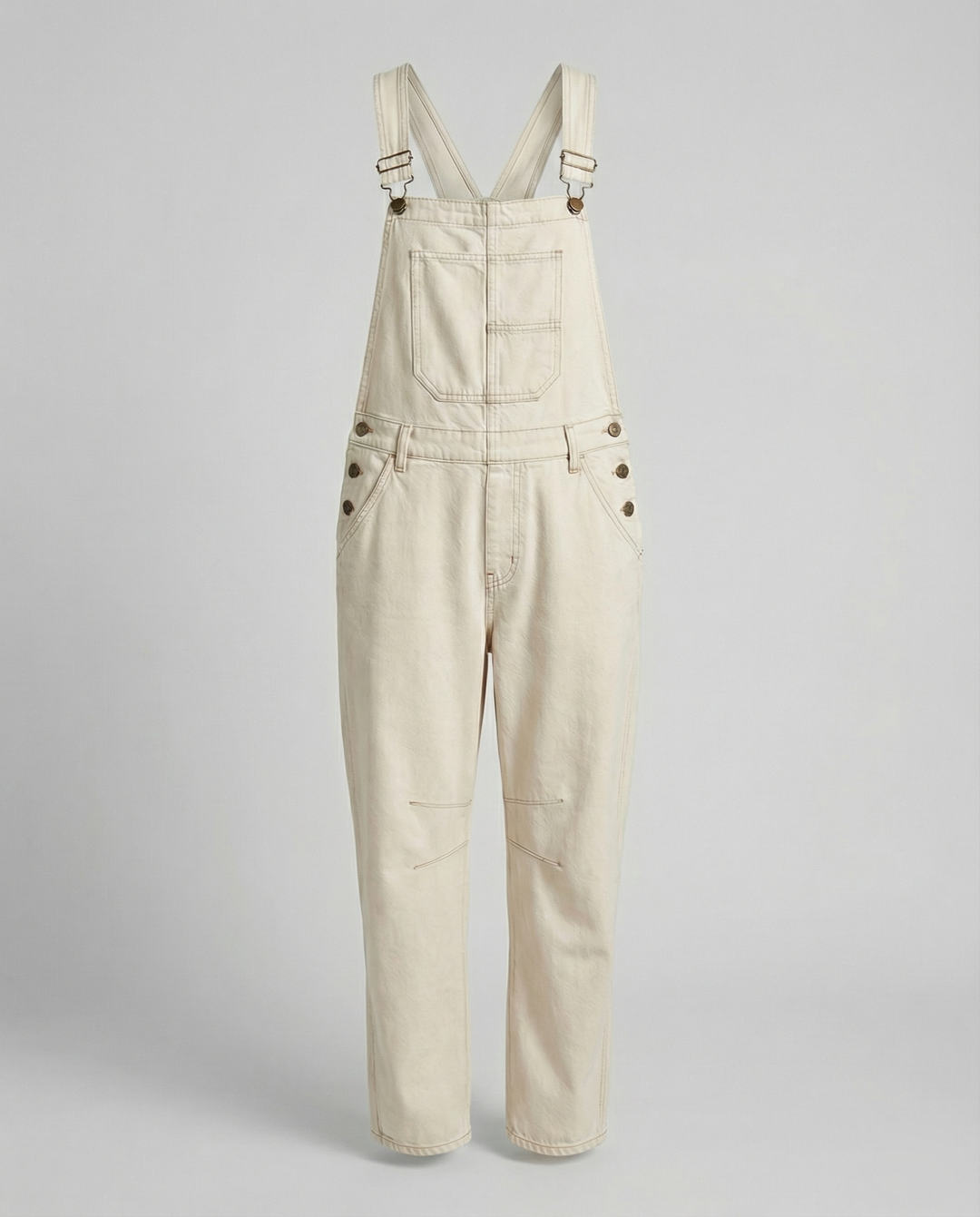 Damen Jeans Latzhose mit weitem Bein und urbanem Design