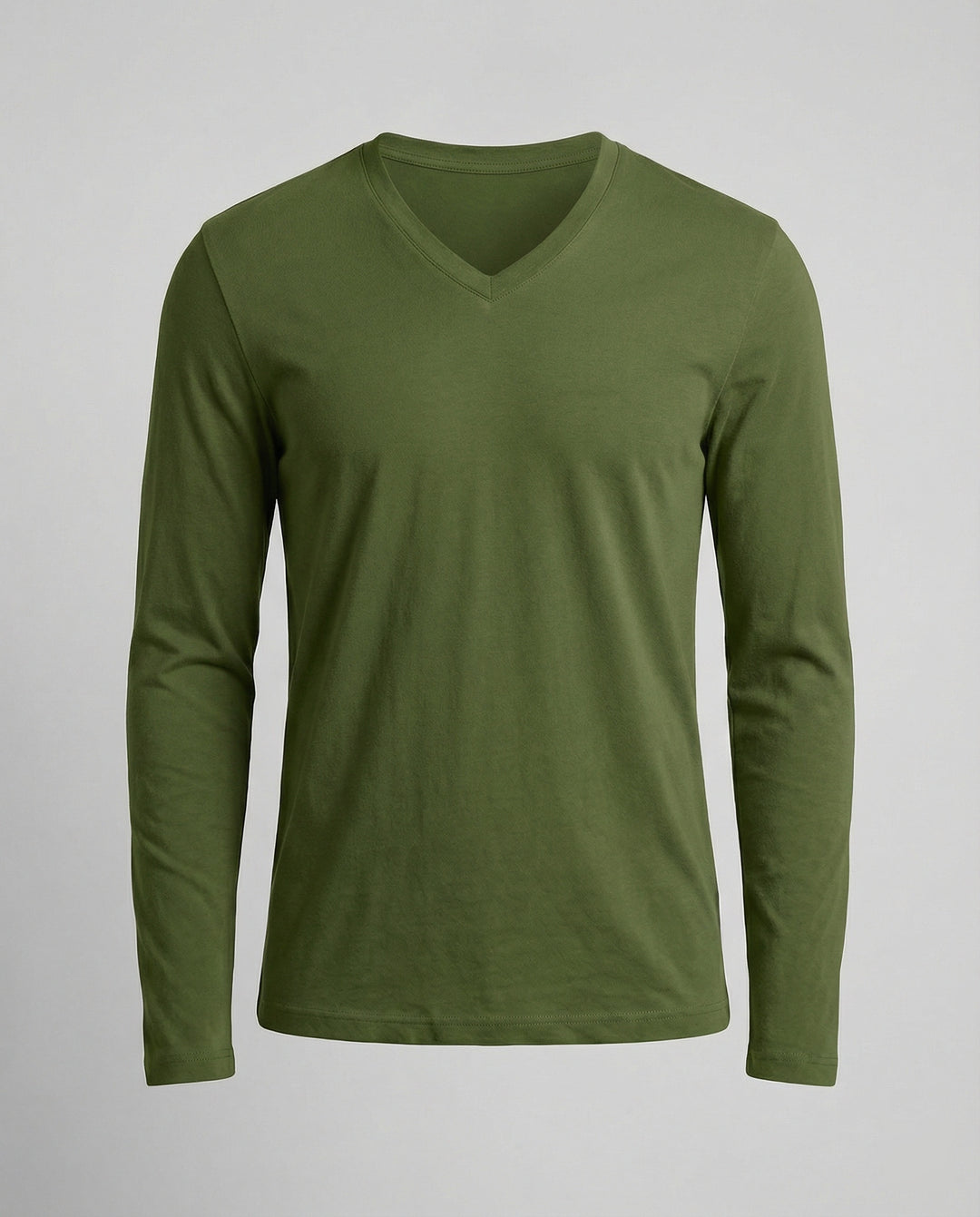 Herren lässiges V-Ausschnitt Langarmshirt EB