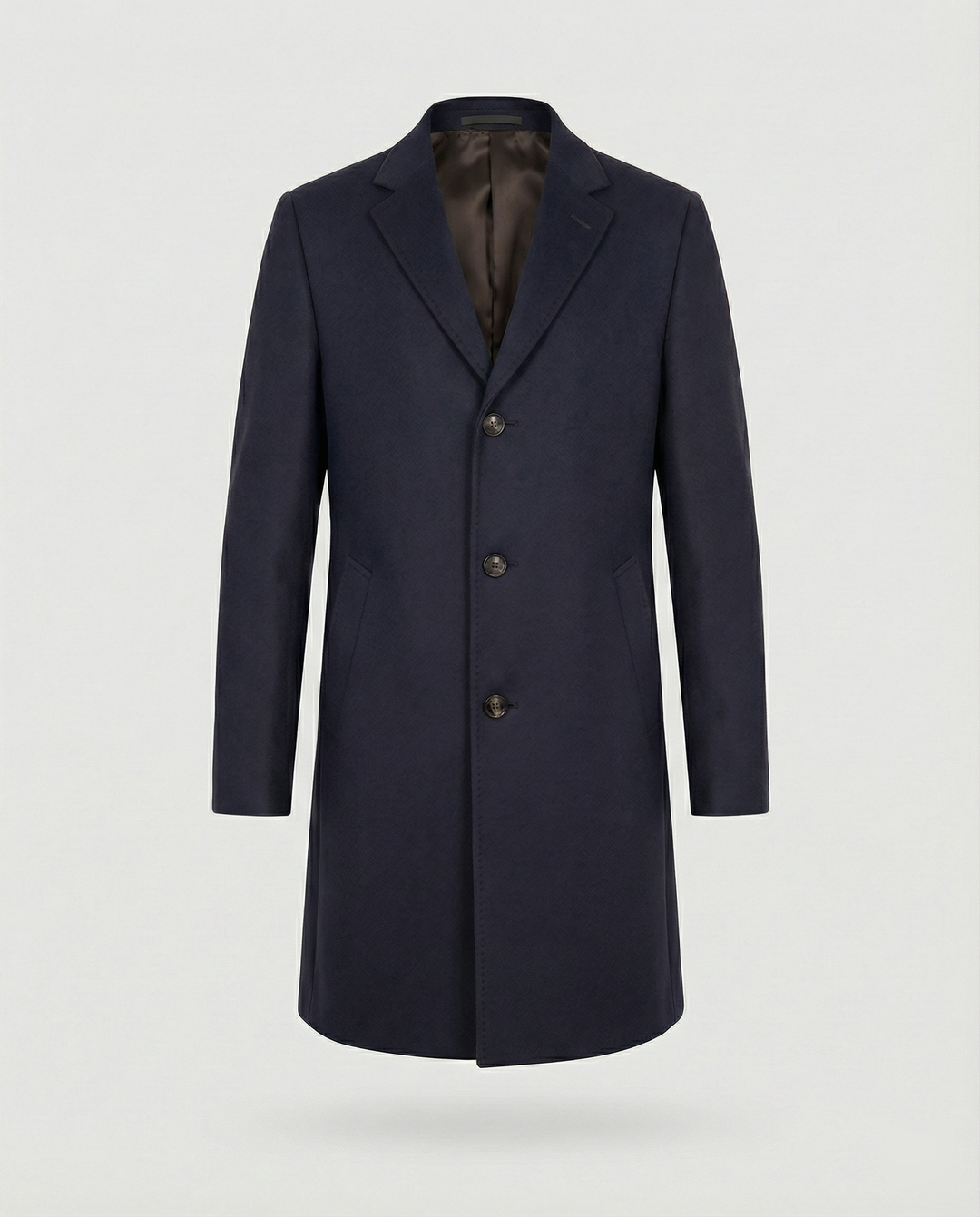 Herren eleganter Wollmantel mit klassischem Revers und praktischen Taschen EB