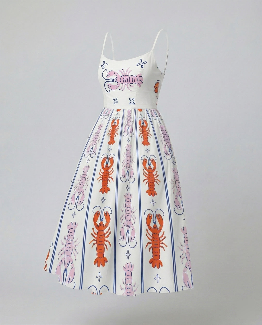 EB | Einfarbiges Kleid mit U-Ausschnitt und Strapsen
