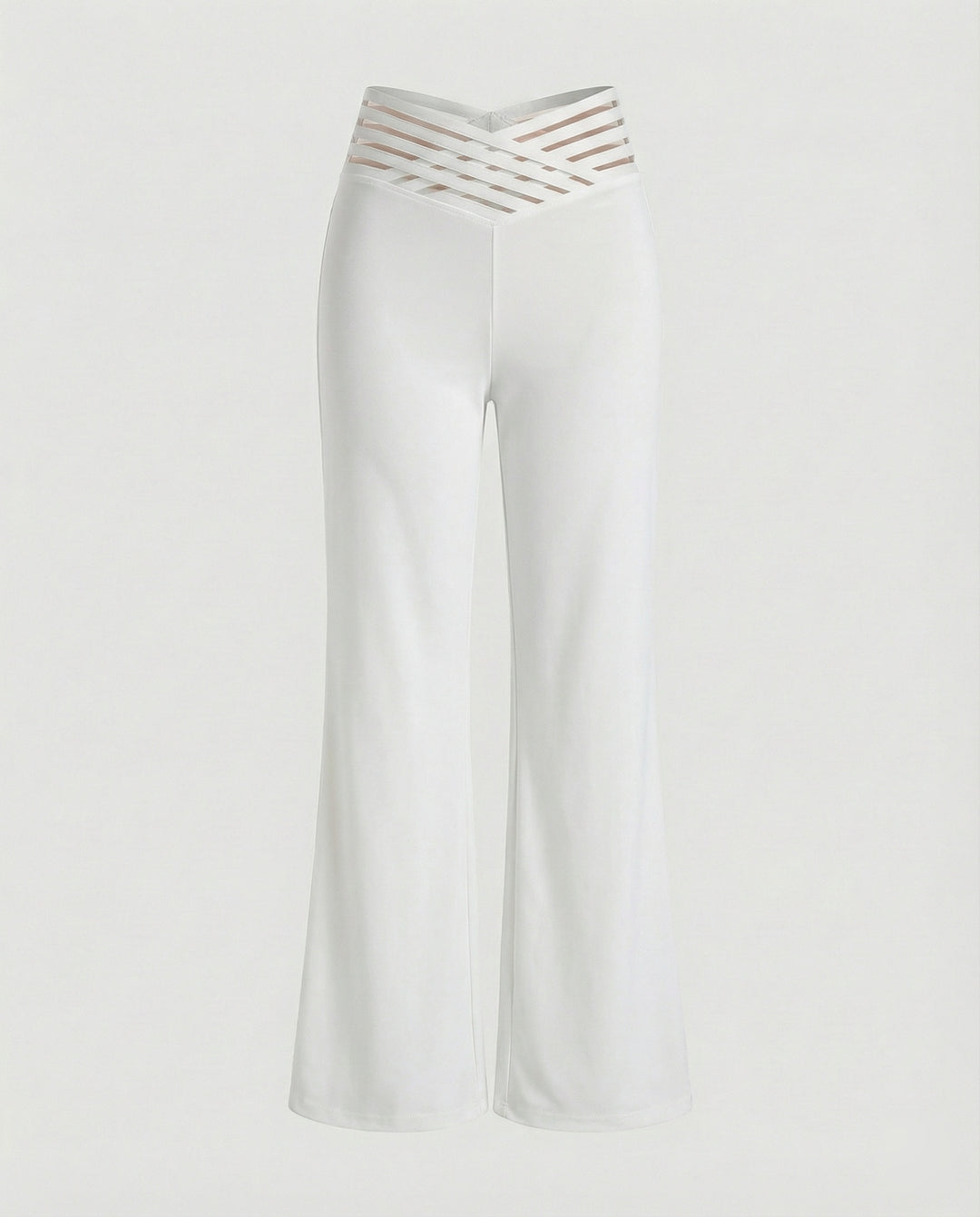 Damen Weit geschnittene Palazzo-Hose mit trendigen Cut-Outs EB