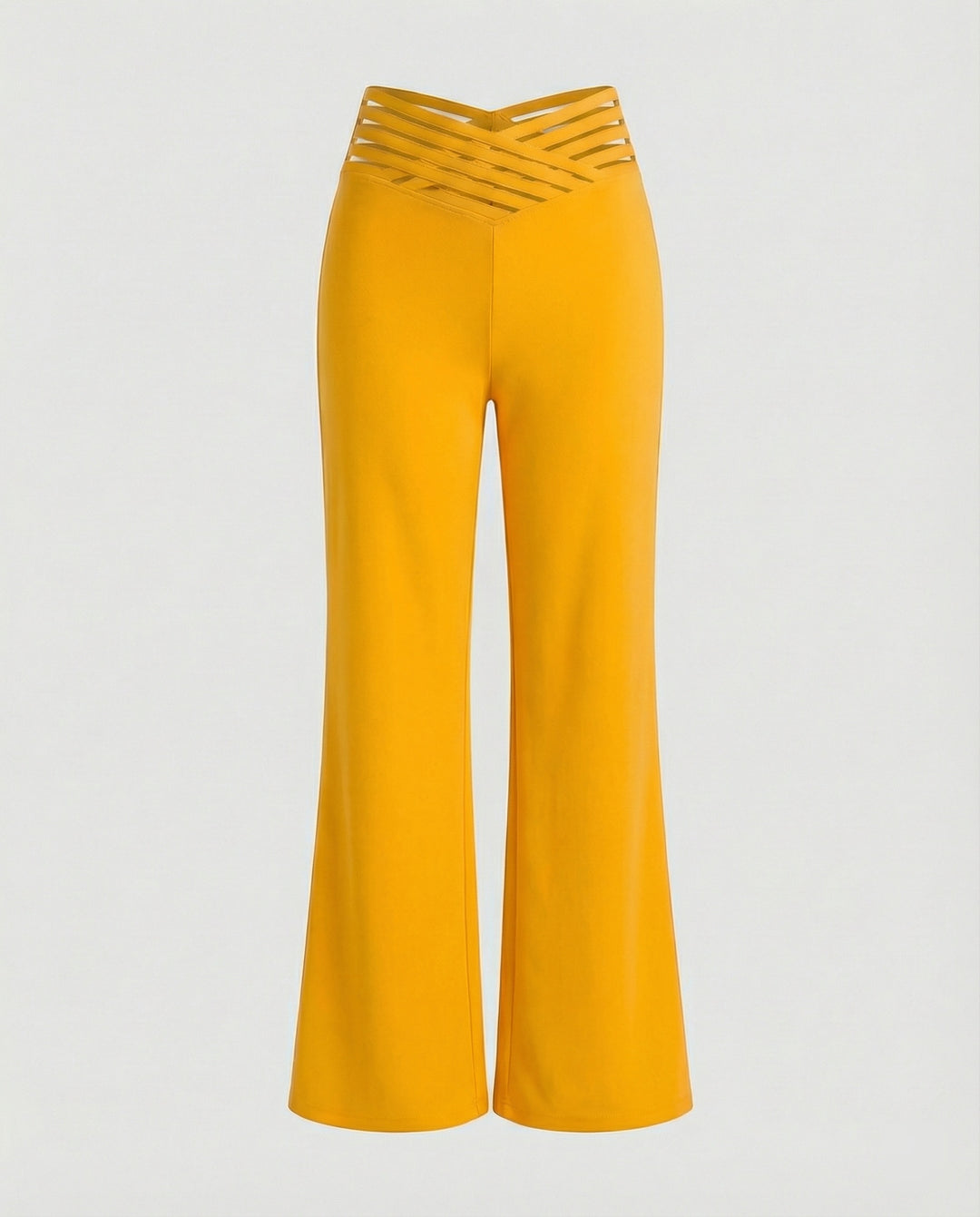 Damen Weit geschnittene Palazzo-Hose mit trendigen Cut-Outs EB