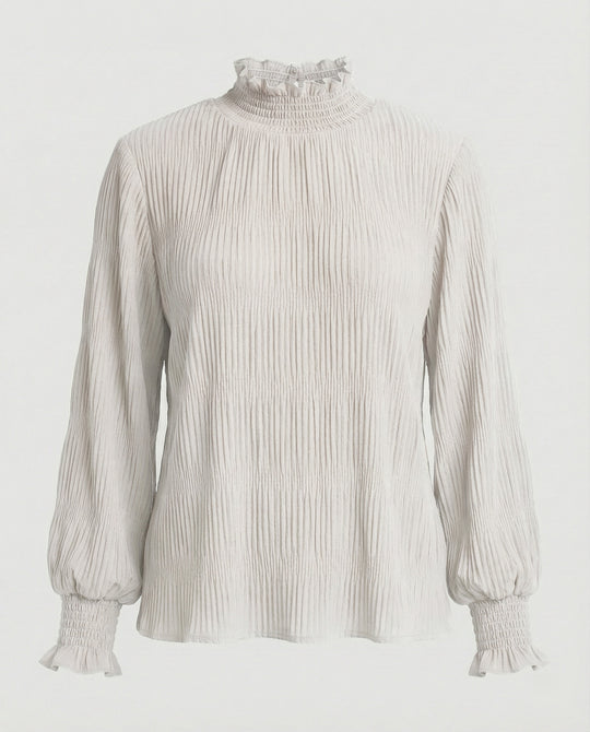 Bluse Damen Plissee Rüschen