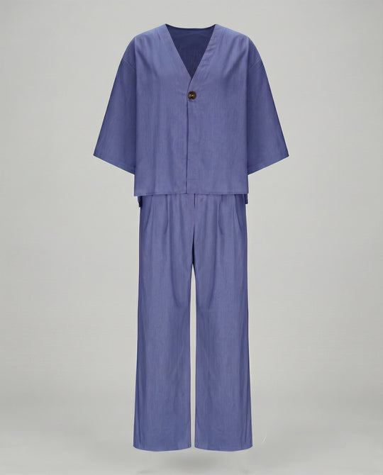 Zweiteiler Set Damen mit Oversized Bluse