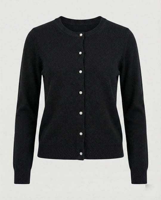 Damen Feinstrick Cardigan mit Knopfleiste und weichem Material EB