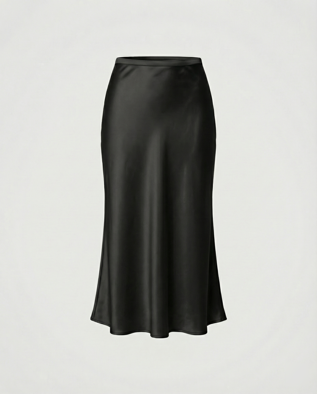 Damen eleganter Midirock mit sanftem Schnitt und hohem Bund EB