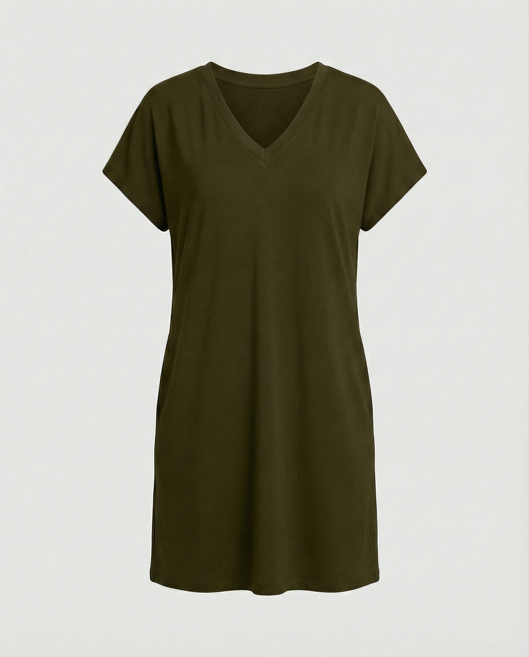 Freizeitkleid Damen mit V-Ausschnitt