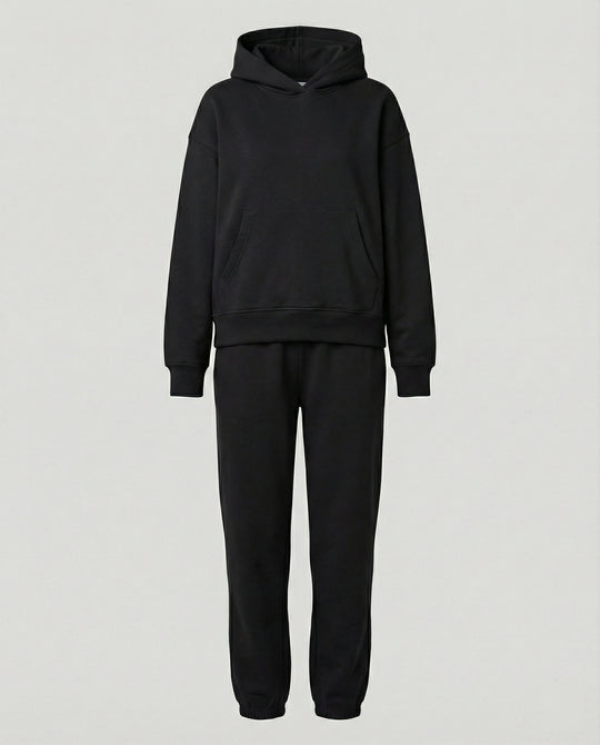 EB | Run Kapuzenpullover und Cropped Hose Zwei Teile Satz