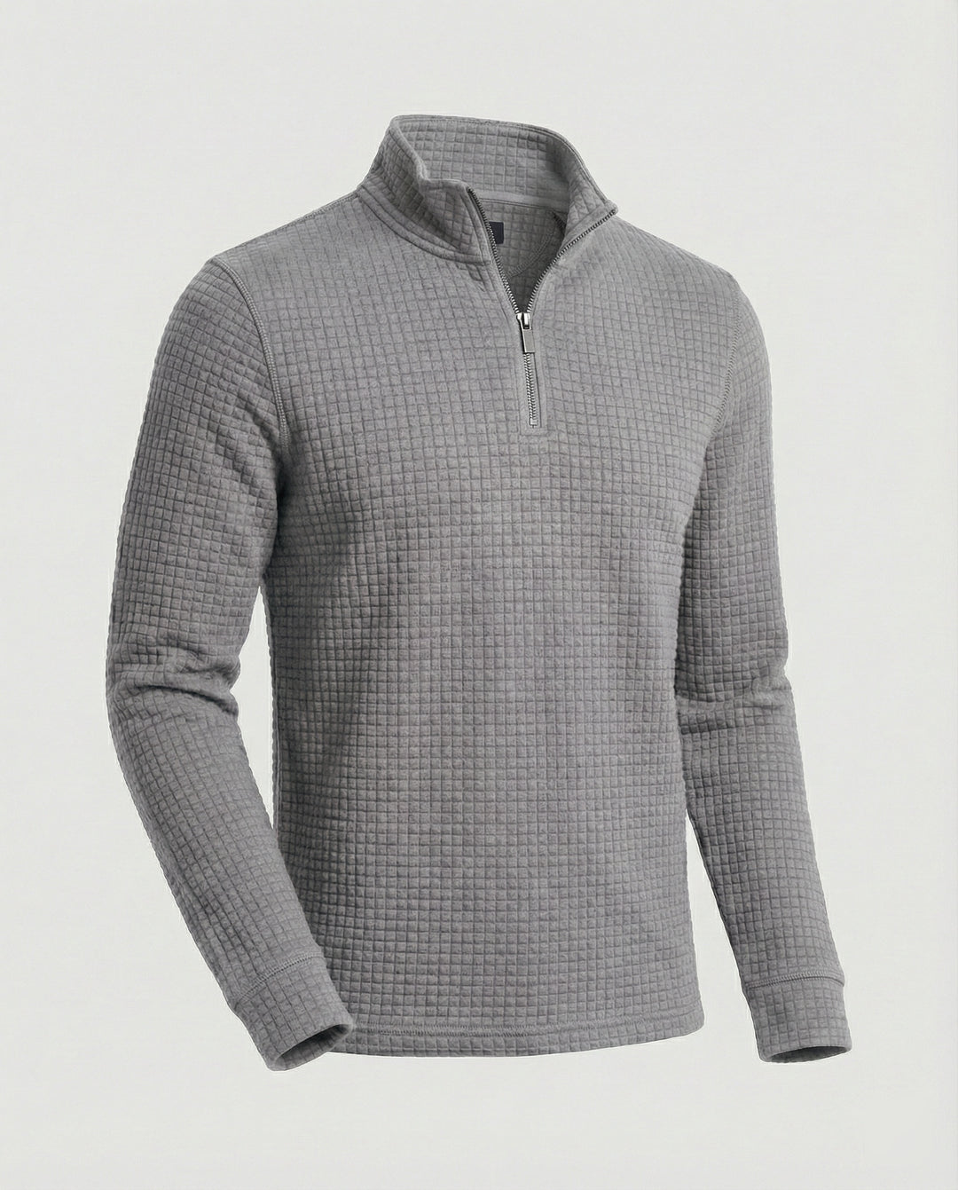Herren funktionales Langarmshirt mit modernem Stehkragen und Reißverschluss EB