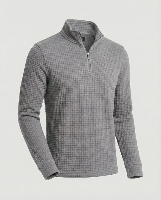 Herren funktionales Langarmshirt mit modernem Stehkragen und Reißverschluss EB