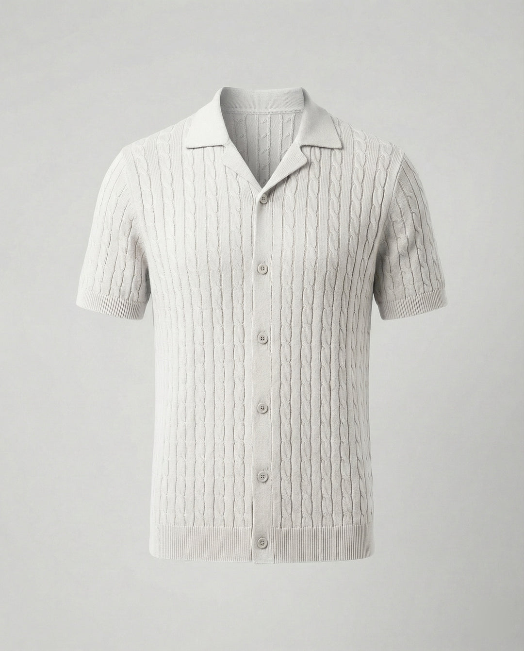 Herren Kurzarm-Strickhemd