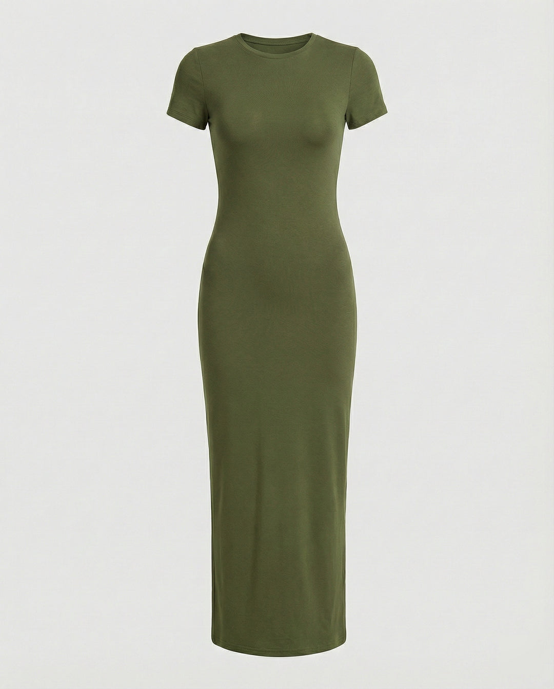 Figurbetontes Maxikleid mit kurzen Ärmeln