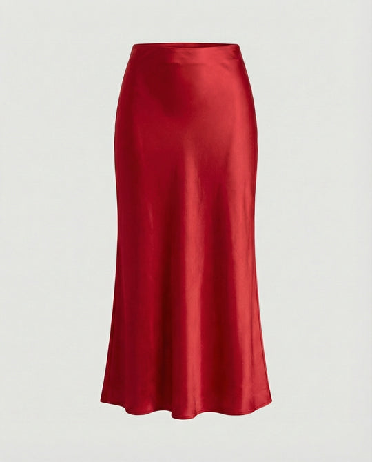 Damen Longskirt aus glattem Satin von EB