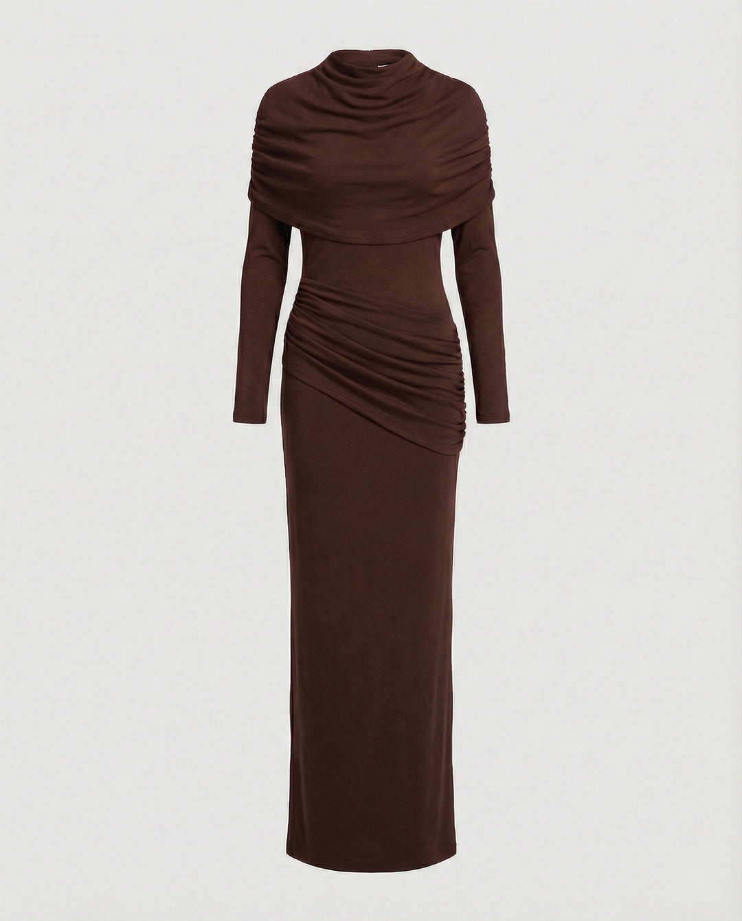 Damen Maxikleid mit Drapierung