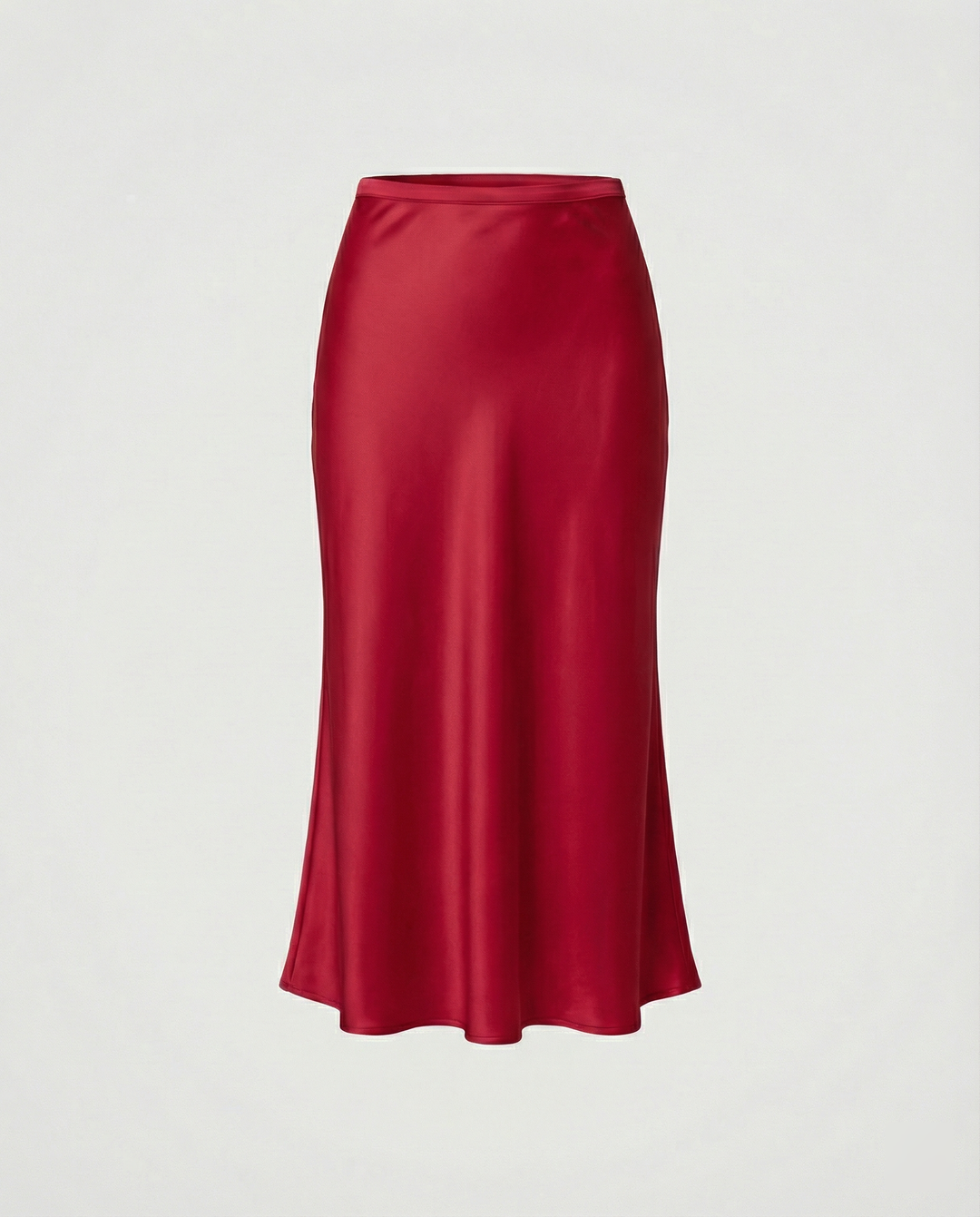 Damen eleganter Midirock mit sanftem Schnitt und hohem Bund EB