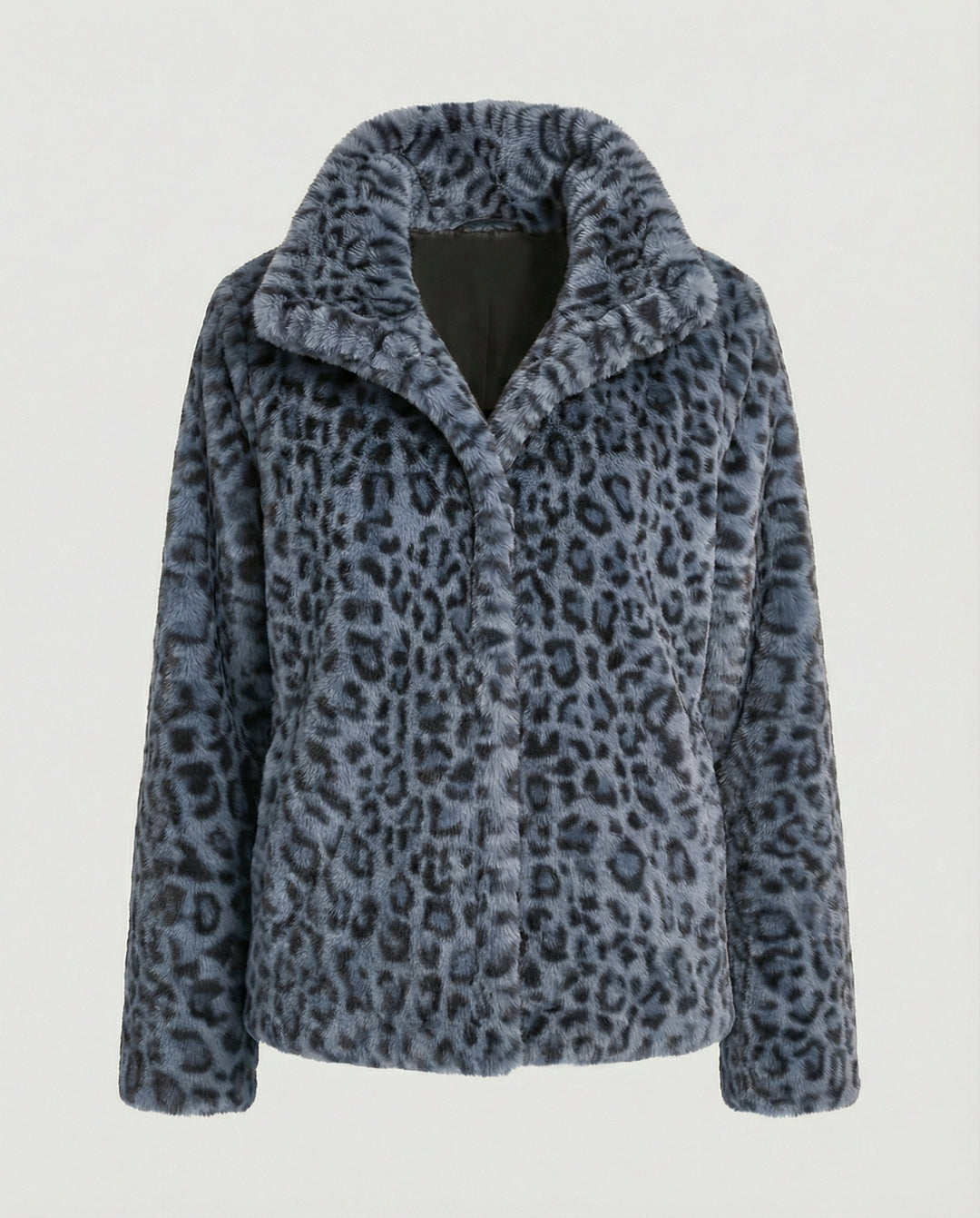 EB | Mantel - Kunstpelz - Oversized Fit - Reverskragen - Leopardenprint