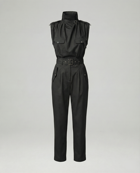 EB | Damen Stylischer Moderner Jumpsuit Ärmellos