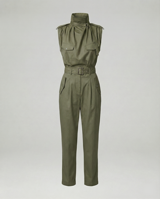EB | Damen Stylischer Moderner Jumpsuit Ärmellos
