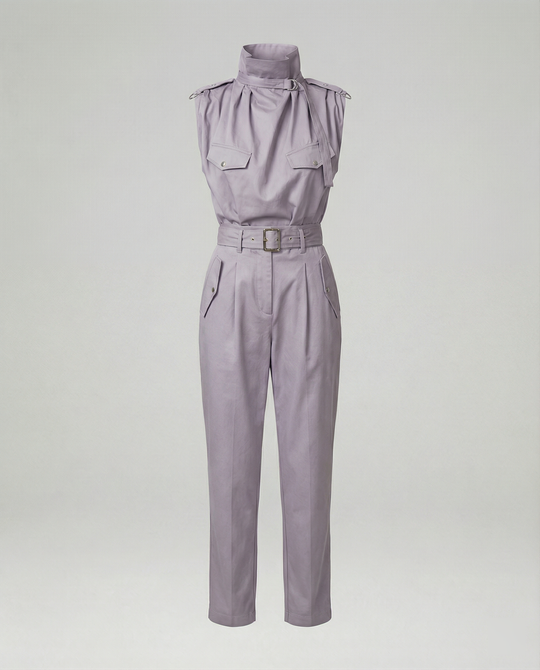 EB | Damen Stylischer Moderner Jumpsuit Ärmellos