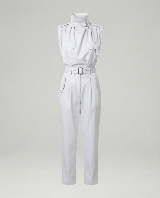 EB | Damen Stylischer Moderner Jumpsuit Ärmellos